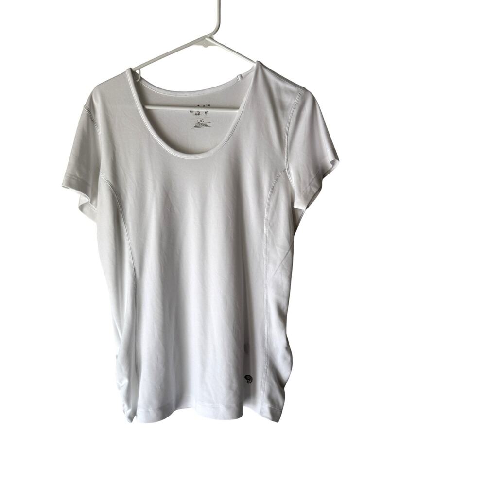 Mountain Hardwear Shirt Large White‎ Athletic Performance Short Sleeve Outdoor